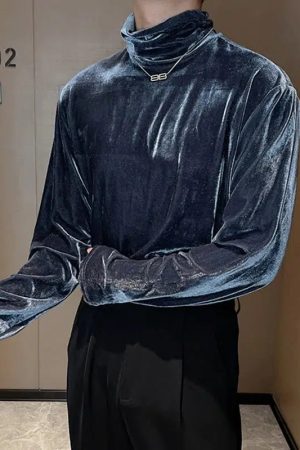 Quick Outfits, Modest Fashion Outfits Ideas Velvet Turtle Neck Top