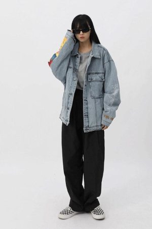 Quick Outfits, Modest Fashion Outfits Ideas Vincent Van Gogh Denim Jacket