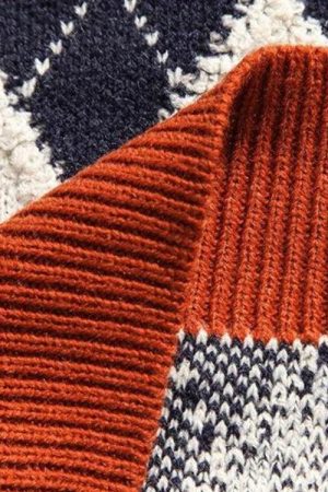 Quick Outfits, Modest Fashion Outfits Ideas Vintage Argyle Knitted Sweater