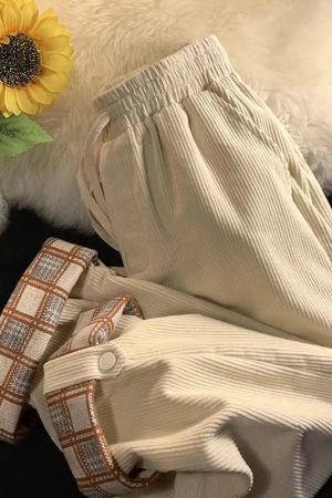 Quick Outfits, Modest Fashion Outfits Ideas Vintage Drawstring Corduroy Pants