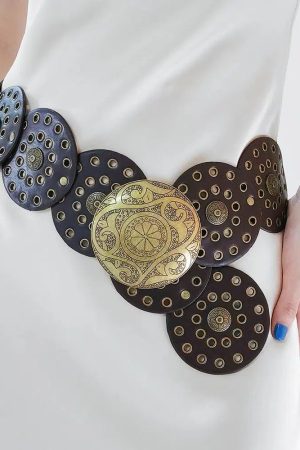 Quick Outfits, Modest Fashion Outfits Ideas Vintage Ethnic Floral Buckle Belt