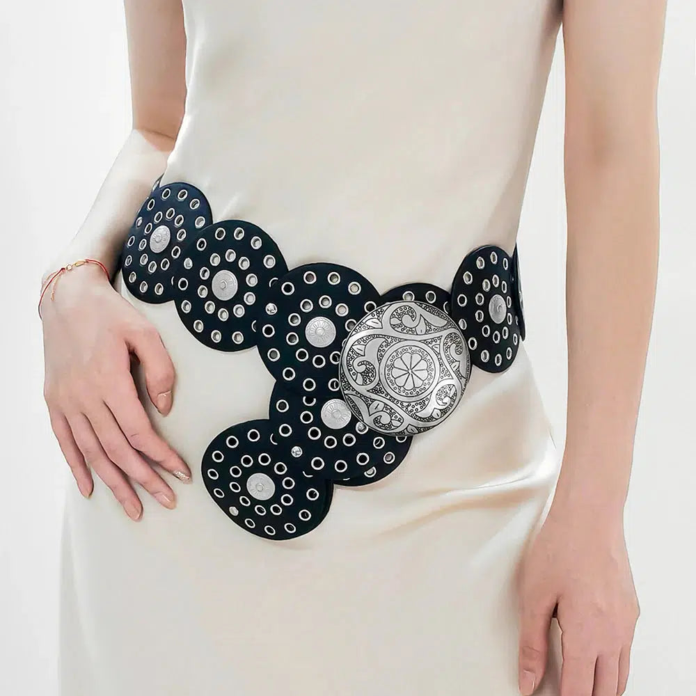 Quick Outfits, Modest Fashion Outfits Ideas Vintage Ethnic Floral Buckle Belt Quick Outfits, Modest Fashion Outfits Ideas Vintage Ethnic Floral Buckle Belt