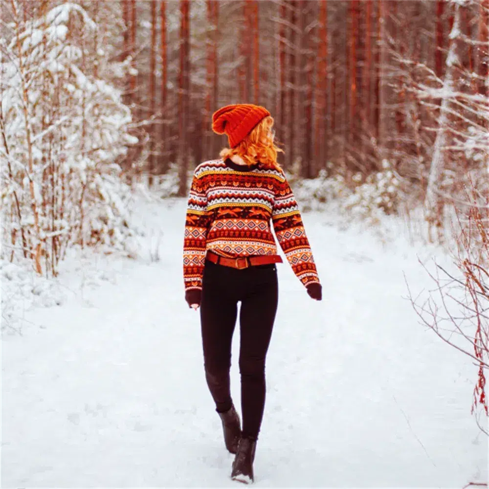 Quick Outfits, Modest Fashion Outfits Ideas Vintage Fox Embroidered Christmas Sweater Quick Outfits, Modest Fashion Outfits Ideas Vintage Fox Embroidered Christmas Sweater