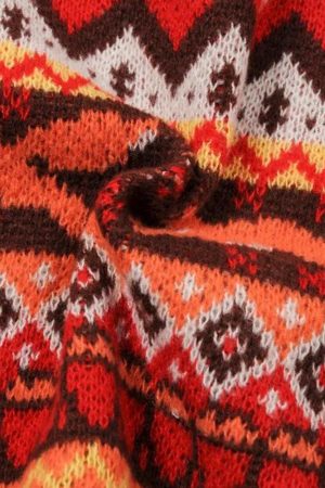 Quick Outfits, Modest Fashion Outfits Ideas Vintage Fox Embroidered Christmas Sweater