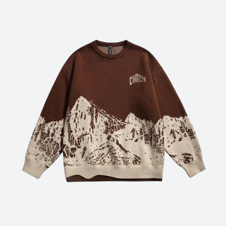 Quick Outfits, Modest Fashion Outfits Ideas Vintage Mountain Knitted Sweater Quick Outfits, Modest Fashion Outfits Ideas Vintage Mountain Knitted Sweater