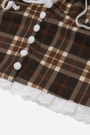 Quick Outfits, Modest Fashion Outfits Ideas Vintage Plaid Halter Neck Top