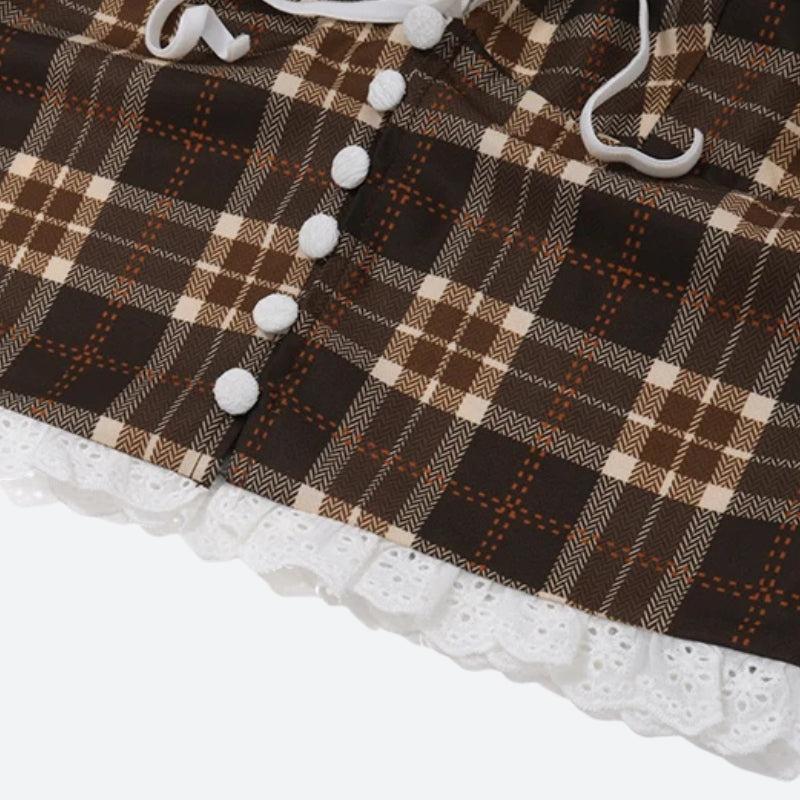 Quick Outfits, Modest Fashion Outfits Ideas Vintage Plaid Halter Neck Top Quick Outfits, Modest Fashion Outfits Ideas Vintage Plaid Halter Neck Top