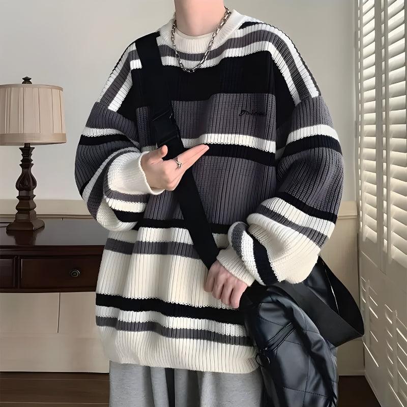 Quick Outfits, Modest Fashion Outfits Ideas Vintage Striped Knitted Sweater Quick Outfits, Modest Fashion Outfits Ideas Vintage Striped Knitted Sweater