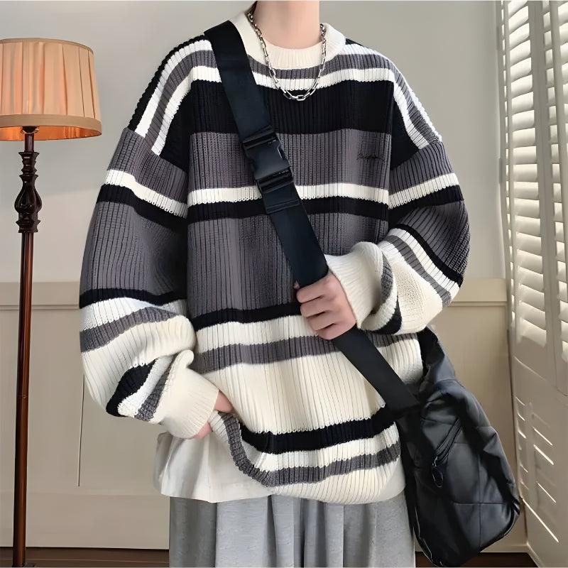 Quick Outfits, Modest Fashion Outfits Ideas Vintage Striped Knitted Sweater Quick Outfits, Modest Fashion Outfits Ideas Vintage Striped Knitted Sweater