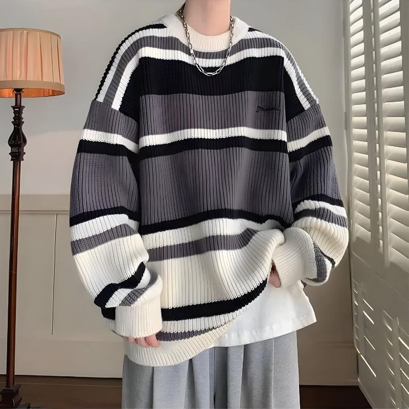 Quick Outfits, Modest Fashion Outfits Ideas Vintage Striped Knitted Sweater Quick Outfits, Modest Fashion Outfits Ideas Vintage Striped Knitted Sweater