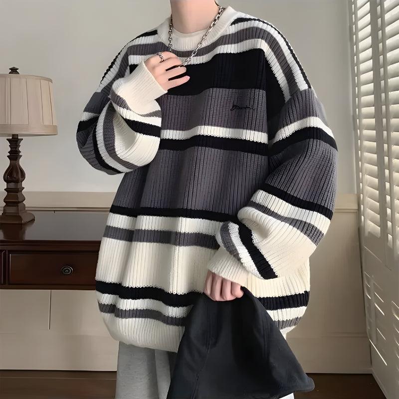 Quick Outfits, Modest Fashion Outfits Ideas Vintage Striped Knitted Sweater Quick Outfits, Modest Fashion Outfits Ideas Vintage Striped Knitted Sweater