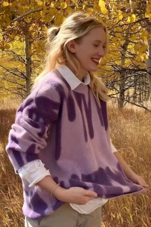 Quick Outfits, Modest Fashion Outfits Ideas Wavy Line Design Knitted Sweater