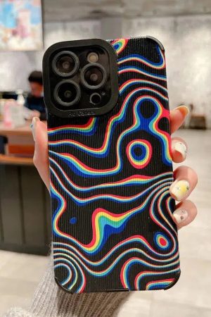 Quick Outfits, Modest Fashion Outfits Ideas Wavy Rainbow Phone Case