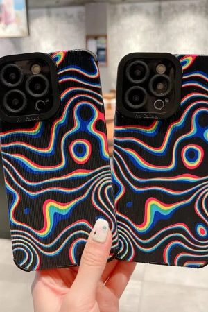 Quick Outfits, Modest Fashion Outfits Ideas Wavy Rainbow Phone Case