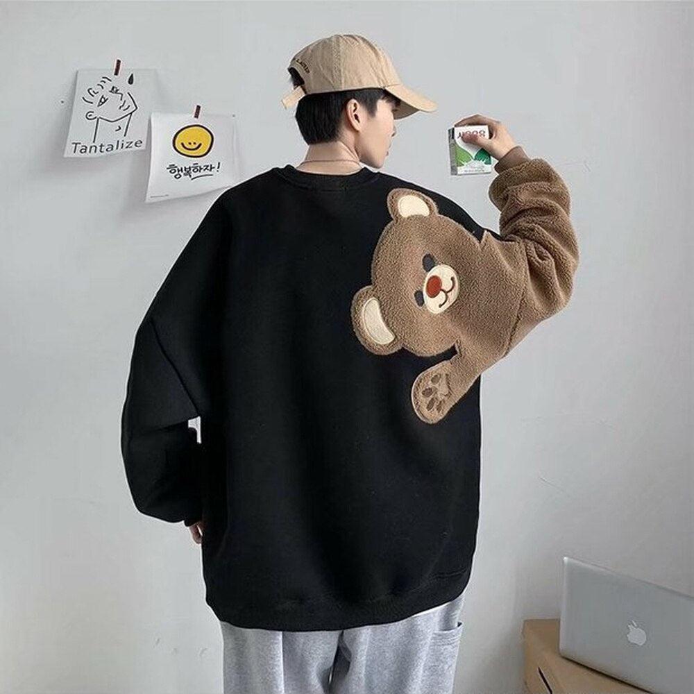 Quick Outfits, Modest Fashion Outfits Ideas Weirdcore Bear Sleeve Sweatshirt Quick Outfits, Modest Fashion Outfits Ideas Weirdcore Bear Sleeve Sweatshirt