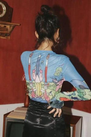 Quick Outfits, Modest Fashion Outfits Ideas Weirdcore Dream Mesh Top