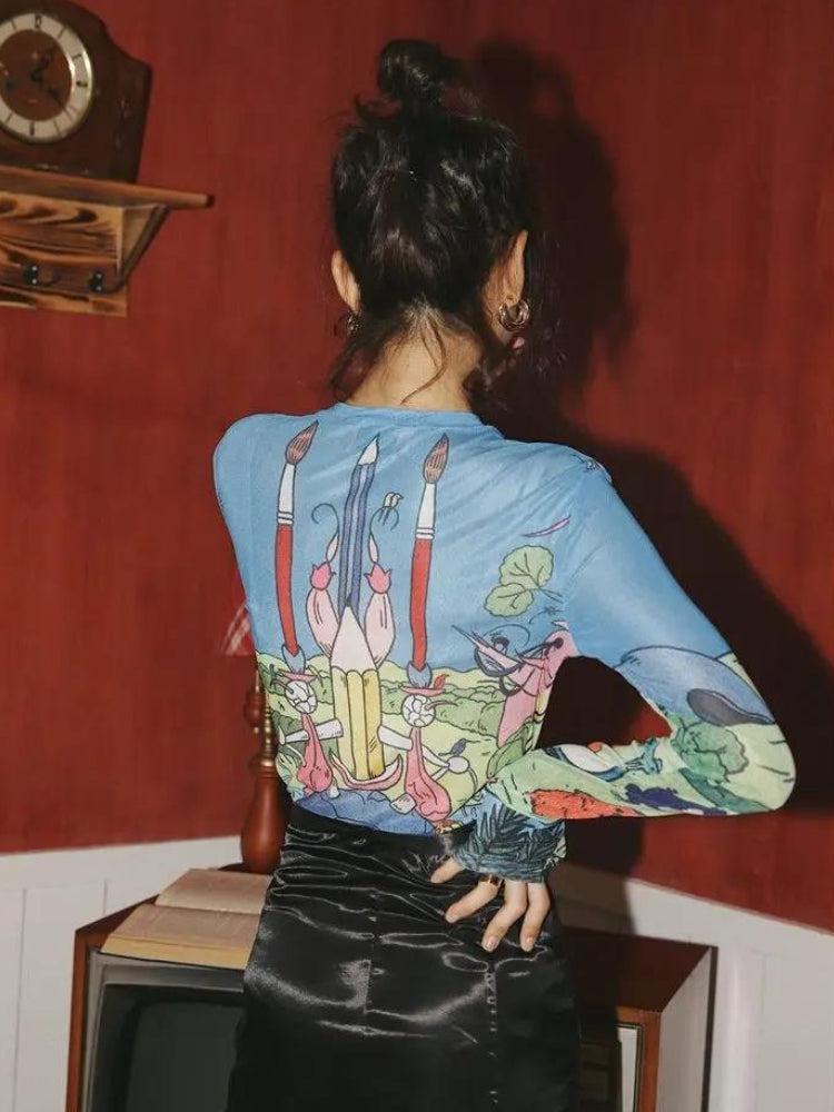 Quick Outfits, Modest Fashion Outfits Ideas Weirdcore Dream Mesh Top Quick Outfits, Modest Fashion Outfits Ideas Weirdcore Dream Mesh Top