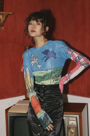 Quick Outfits, Modest Fashion Outfits Ideas Weirdcore Dream Mesh Top