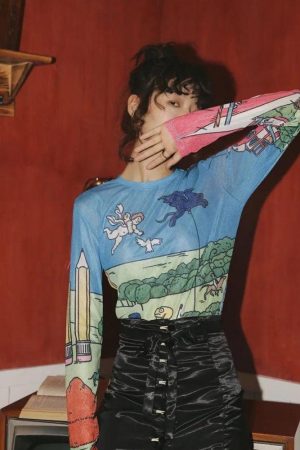 Quick Outfits, Modest Fashion Outfits Ideas Weirdcore Dream Mesh Top