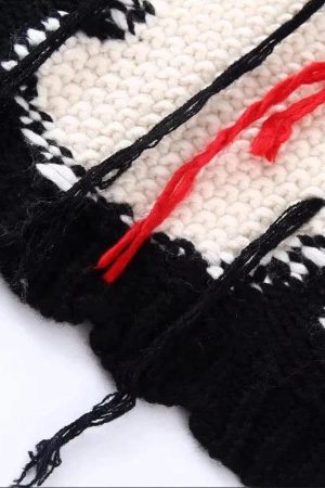 Quick Outfits, Modest Fashion Outfits Ideas Weirdcore Flower Embroidered Knitted Sweater Vest