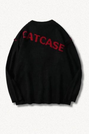 Quick Outfits, Modest Fashion Outfits Ideas Weirdcore Heart Embroidered Sweater