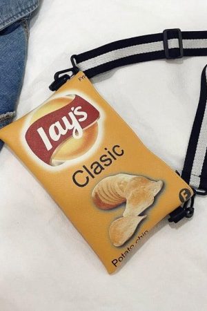 Quick Outfits, Modest Fashion Outfits Ideas Weirdcore Lays Chips Crossbody Bag