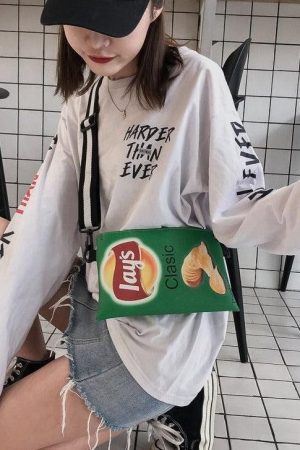 Quick Outfits, Modest Fashion Outfits Ideas Weirdcore Lays Chips Crossbody Bag