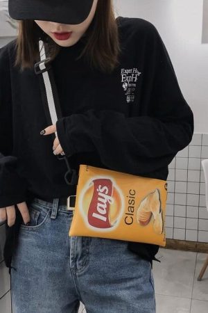 Quick Outfits, Modest Fashion Outfits Ideas Weirdcore Lays Chips Crossbody Bag