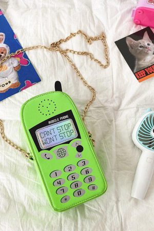 Quick Outfits, Modest Fashion Outfits Ideas Weirdcore Retro Mobile Phone Shaped Handbag