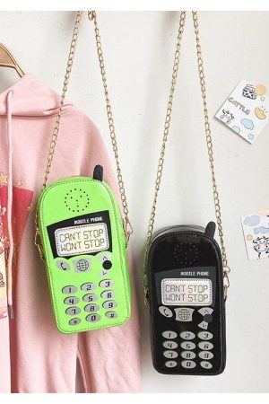 Quick Outfits, Modest Fashion Outfits Ideas Weirdcore Retro Mobile Phone Shaped Handbag