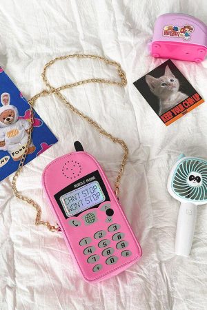 Quick Outfits, Modest Fashion Outfits Ideas Weirdcore Retro Mobile Phone Shaped Handbag