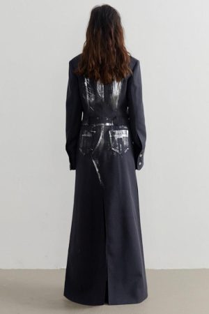 Quick Outfits, Modest Fashion Outfits Ideas White Distressed Long Blazer