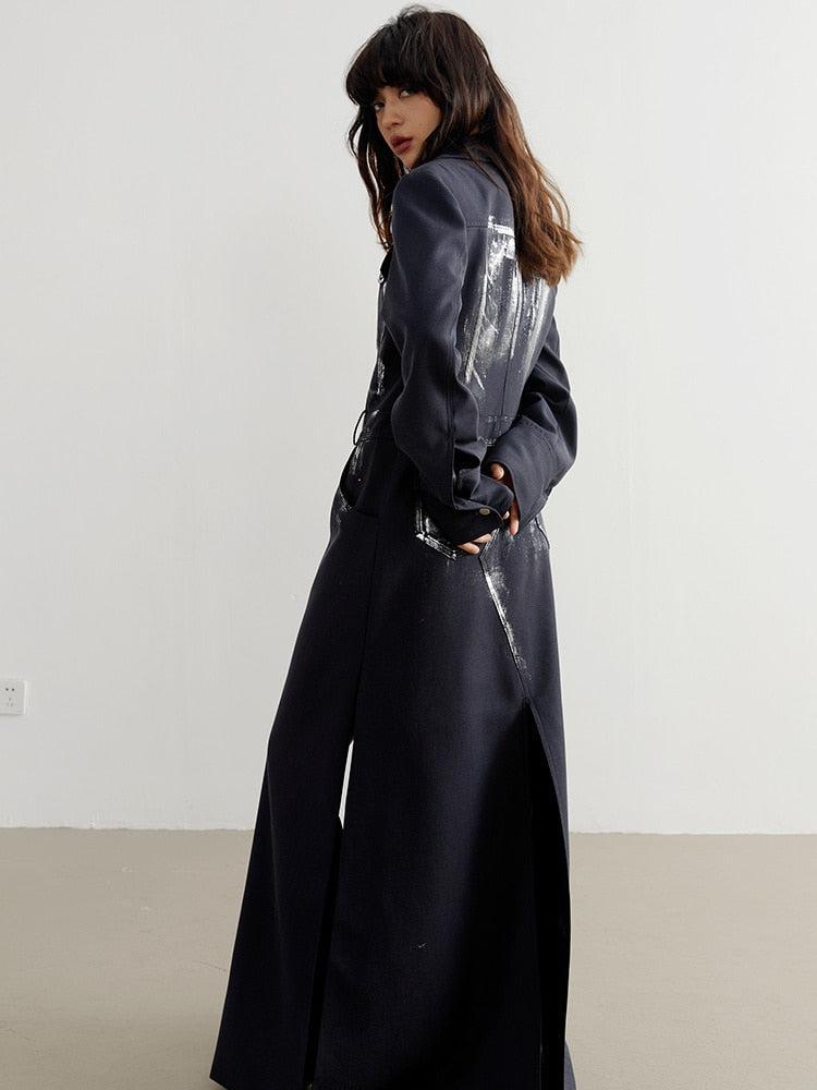 Quick Outfits, Modest Fashion Outfits Ideas White Distressed Long Blazer Quick Outfits, Modest Fashion Outfits Ideas White Distressed Long Blazer