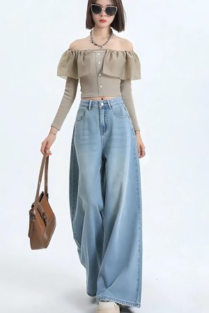 Quick Outfits, Modest Fashion Outfits Ideas Wide Leg Regular Waist Jeans