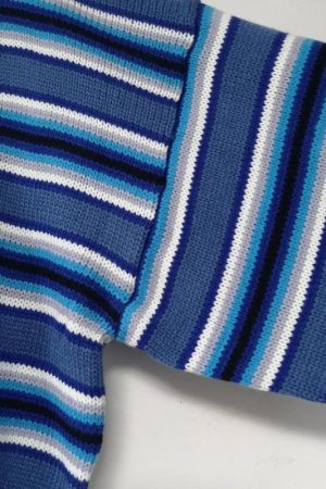 Quick Outfits, Modest Fashion Outfits Ideas Wide Sleeved Striped Knitted Sweater