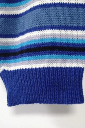 Quick Outfits, Modest Fashion Outfits Ideas Wide Sleeved Striped Knitted Sweater