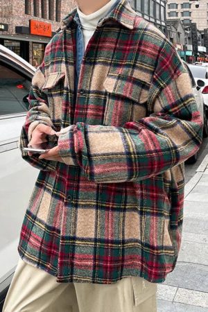 Quick Outfits, Modest Fashion Outfits Ideas Wool Plaid Shirt Jacket
