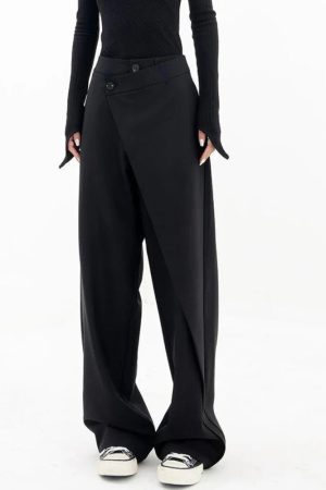 Quick Outfits, Modest Fashion Outfits Ideas Wrap Front Wide Leg Pants