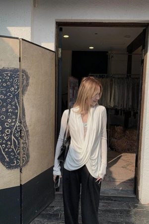 Quick Outfits, Modest Fashion Outfits Ideas Wrap Lace Blouse