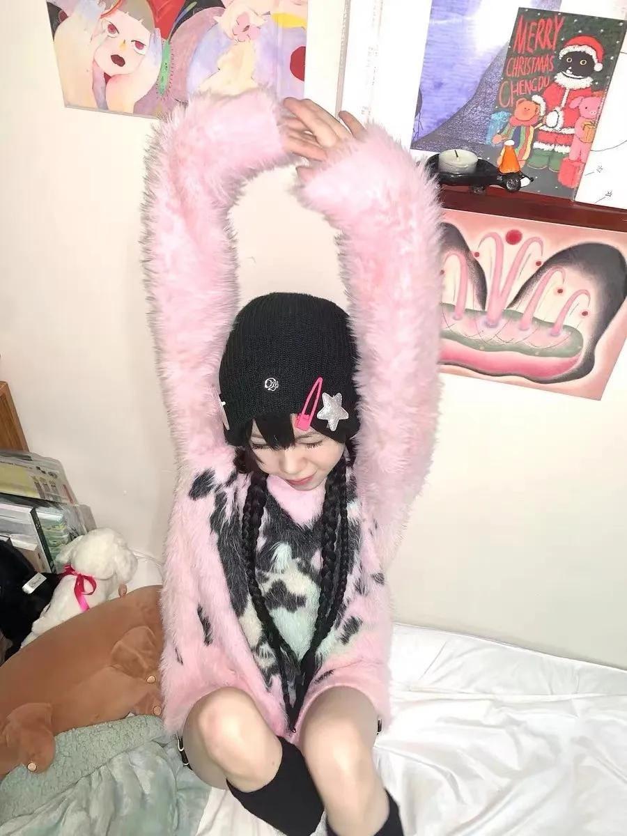 Quick Outfits, Modest Fashion Outfits Ideas Y2K Aesthetic Fuzzy Sweater Quick Outfits, Modest Fashion Outfits Ideas Y2K Aesthetic Fuzzy Sweater