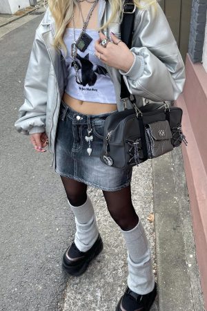 Quick Outfits, Modest Fashion Outfits Ideas Y2K Bat Rabbit Tube Top