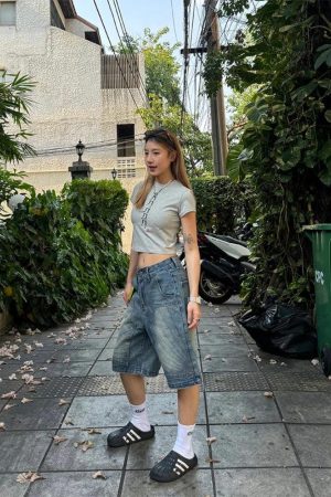Quick Outfits, Modest Fashion Outfits Ideas Y2K Bermuda Shorts
