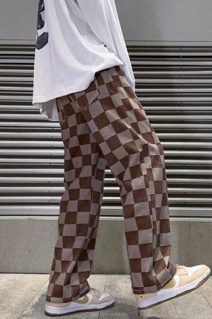 Quick Outfits, Modest Fashion Outfits Ideas Y2K Checkered Pants