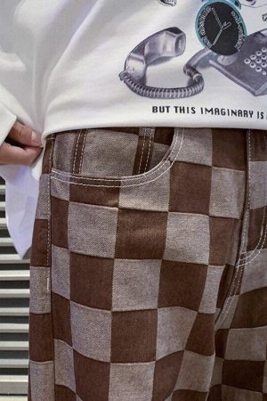 Quick Outfits, Modest Fashion Outfits Ideas Y2K Checkered Pants