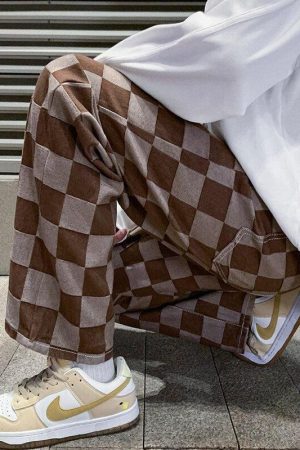 Quick Outfits, Modest Fashion Outfits Ideas Y2K Checkered Pants