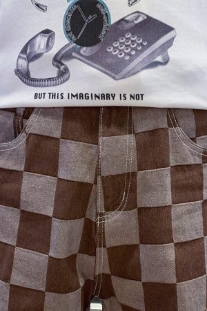 Quick Outfits, Modest Fashion Outfits Ideas Y2K Checkered Pants