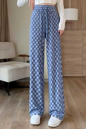 Quick Outfits, Modest Fashion Outfits Ideas Y2K Checkered Sweatpants