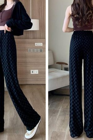 Quick Outfits, Modest Fashion Outfits Ideas Y2K Checkered Sweatpants