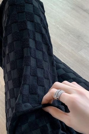 Quick Outfits, Modest Fashion Outfits Ideas Y2K Checkered Sweatpants