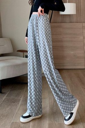 Quick Outfits, Modest Fashion Outfits Ideas Y2K Checkered Sweatpants
